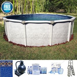 24' Round 54" Deep Mediterranean Pool 